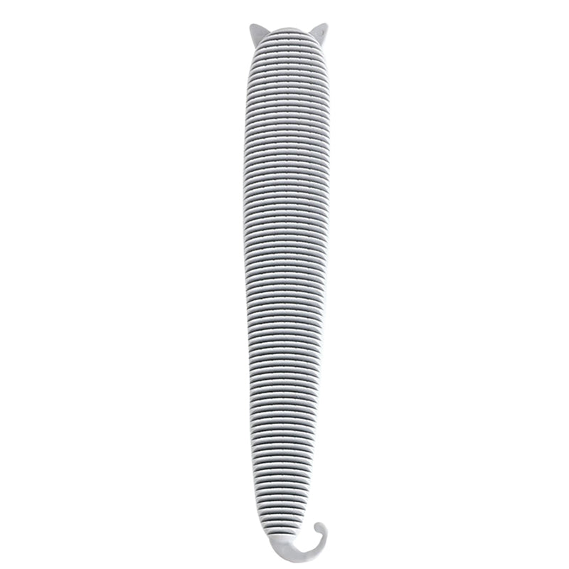 Grey dual-texture cat massage grooming brush hero view