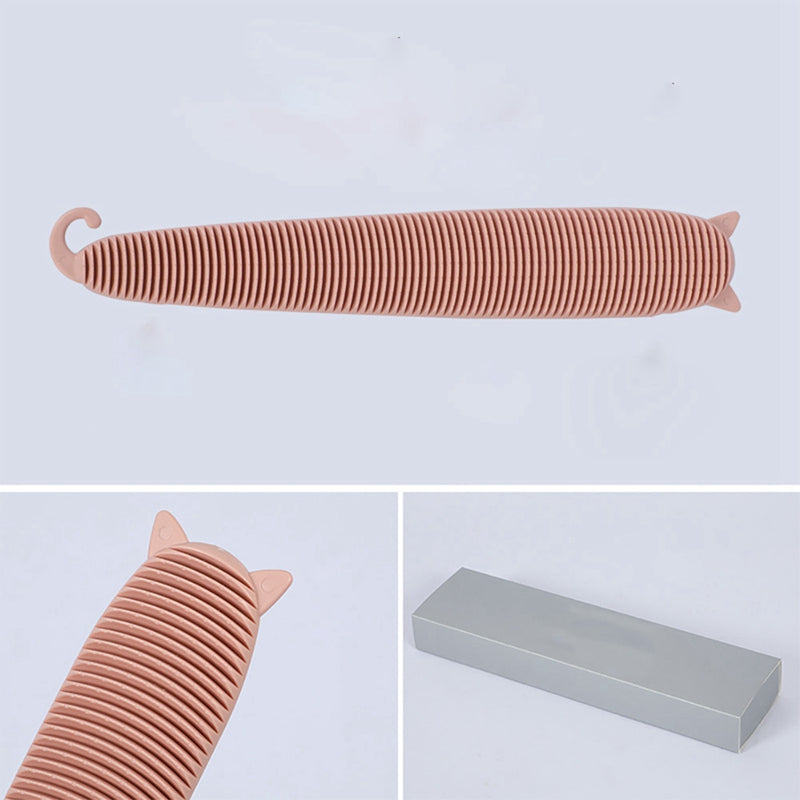 Cat massage grooming brush in-use view