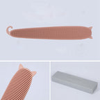 Cat massage grooming brush in-use view