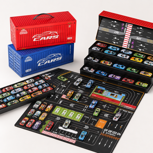 48 Mini Cars with Carry Case & Road Play Mat — product image 1