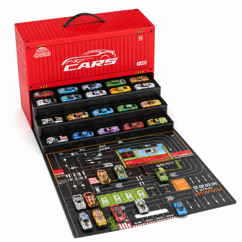 48 Mini Cars with Carry Case & Road Play Mat — product image 2
