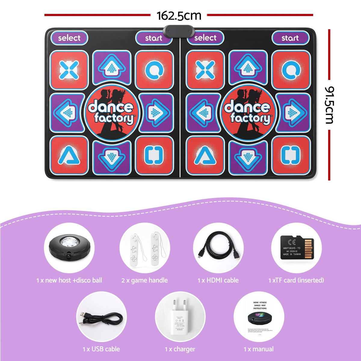 Keezi Two-Player HDMI Dance Mat & AR Game Set