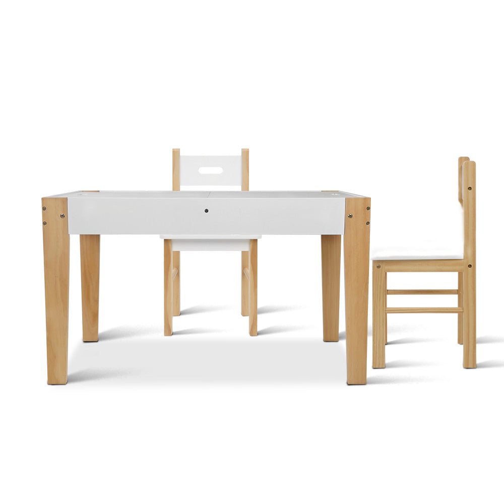 Keezi Chalkboard Activity Table & Chairs with Storage — 3 Pieces — product image 3