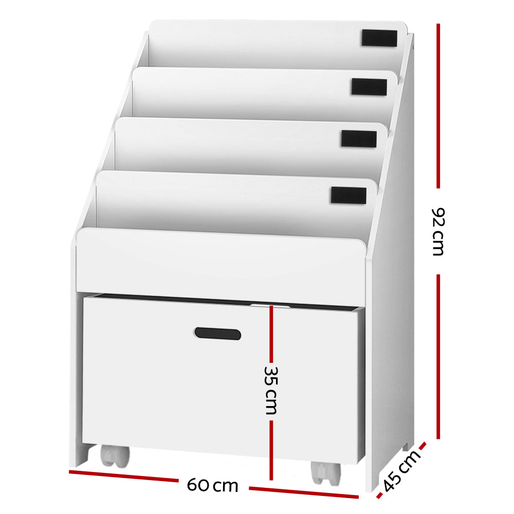 Keezi Kids' Bookshelf with Drawers — 4 Tiers — product image 4