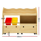 Keezi Kids' Bookshelf & Toy Box — 3 Tiers — product image 4