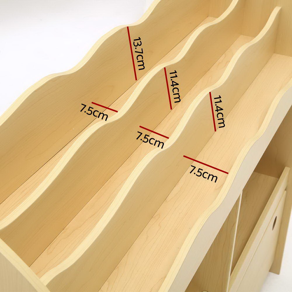 Keezi Kids' Bookshelf & Toy Box — 3 Tiers — product image 5