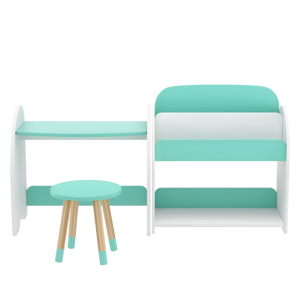 Keezi 2-in-1 Bookshelf, Table & Chair Set — product image 3