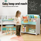 Keezi 2-in-1 Bookshelf, Table & Chair Set — product image 4