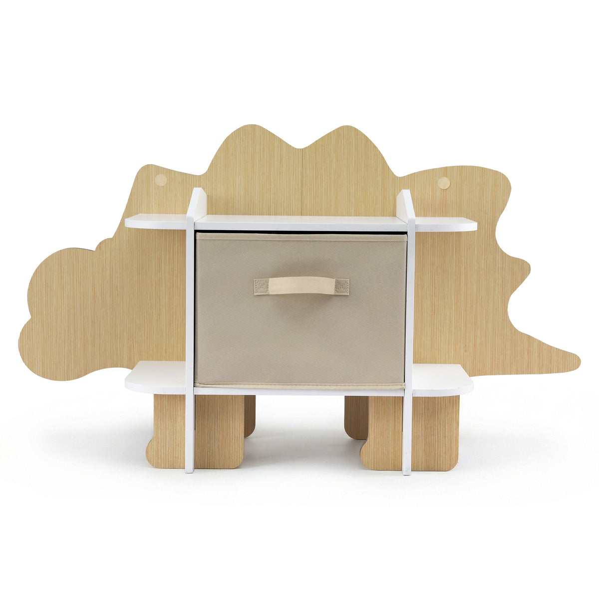 Keezi Dinosaur Bookshelf with Fabric Drawer — 2 Tiers — product image 1
