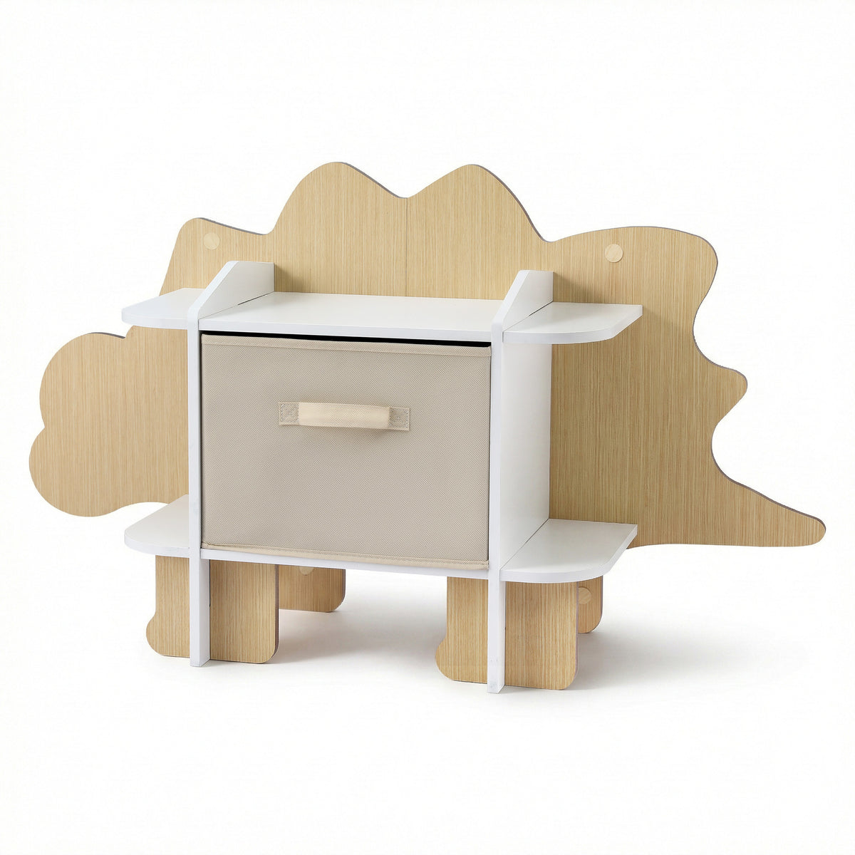 Keezi Dinosaur Bookshelf with Fabric Drawer — 2 Tiers — product image 4