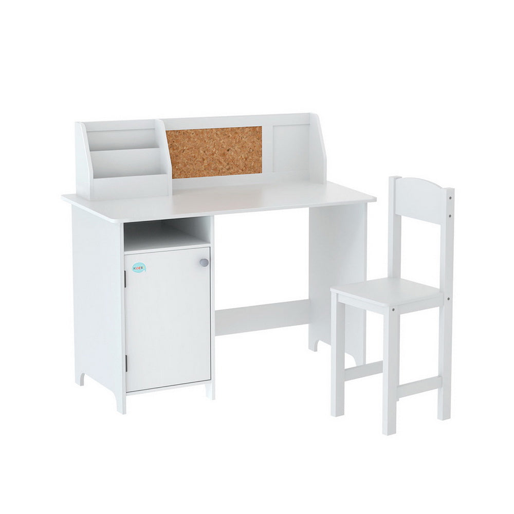 Keezi Kids' Table & Chair Set with Storage Cabinet — product image 3