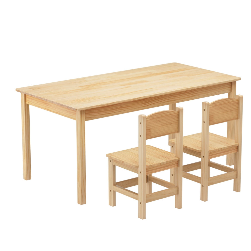 Keezi Pinewood Kids' Table & 2 Chairs — product image 7