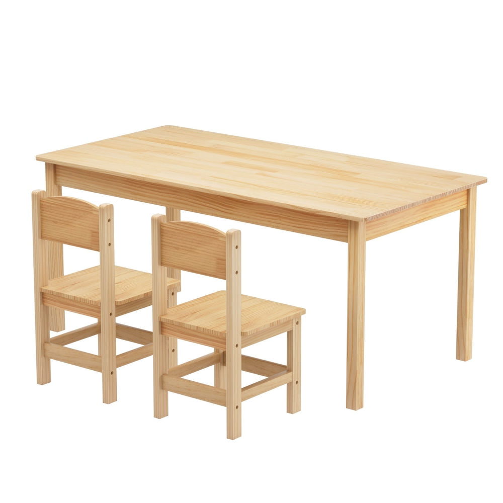 Keezi Pinewood Kids' Table & 2 Chairs — product image 3