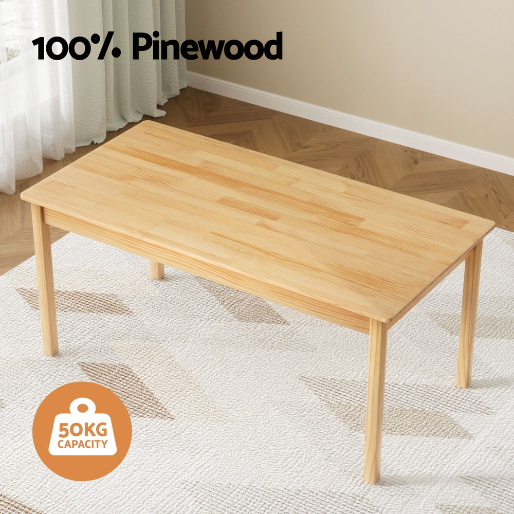 Keezi Pinewood Kids' Table & 2 Chairs — product image 5