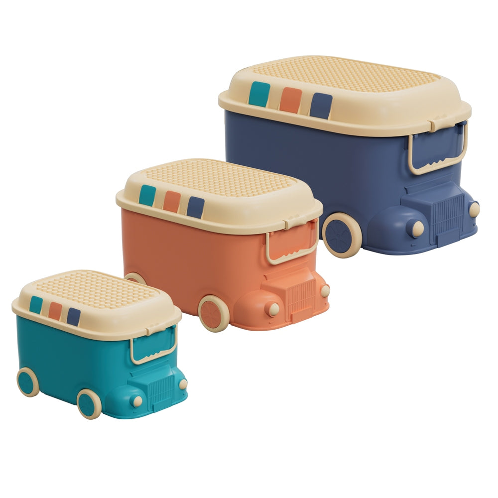 Keezi Car-Shaped Toy Storage Boxes — 3-Piece Set — product image 3