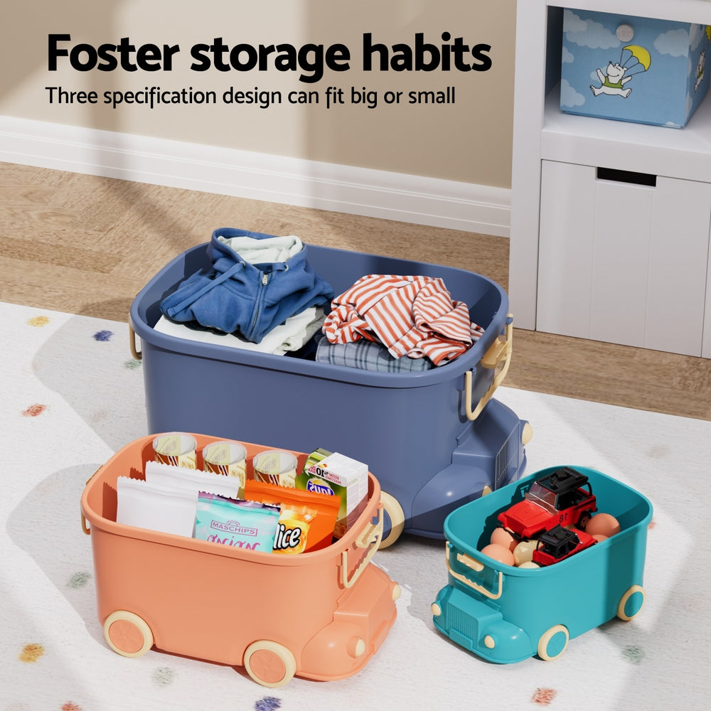 Keezi Car-Shaped Toy Storage Boxes — 3-Piece Set — product image 5