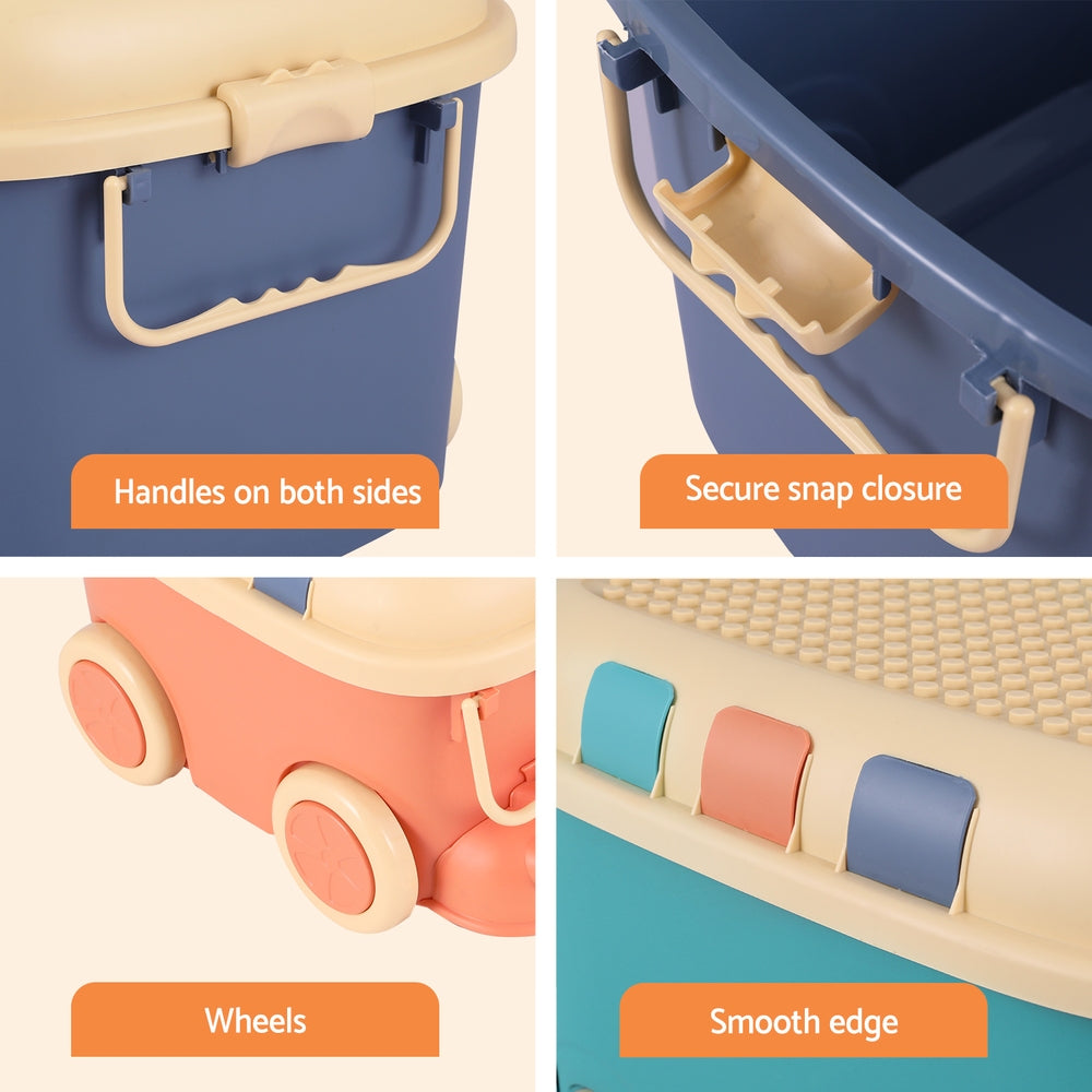 Keezi Car-Shaped Toy Storage Boxes — 3-Piece Set — product image 6