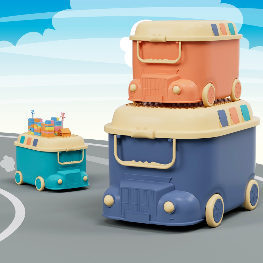 Keezi Car-Shaped Toy Storage Boxes — 3-Piece Set — product image 7