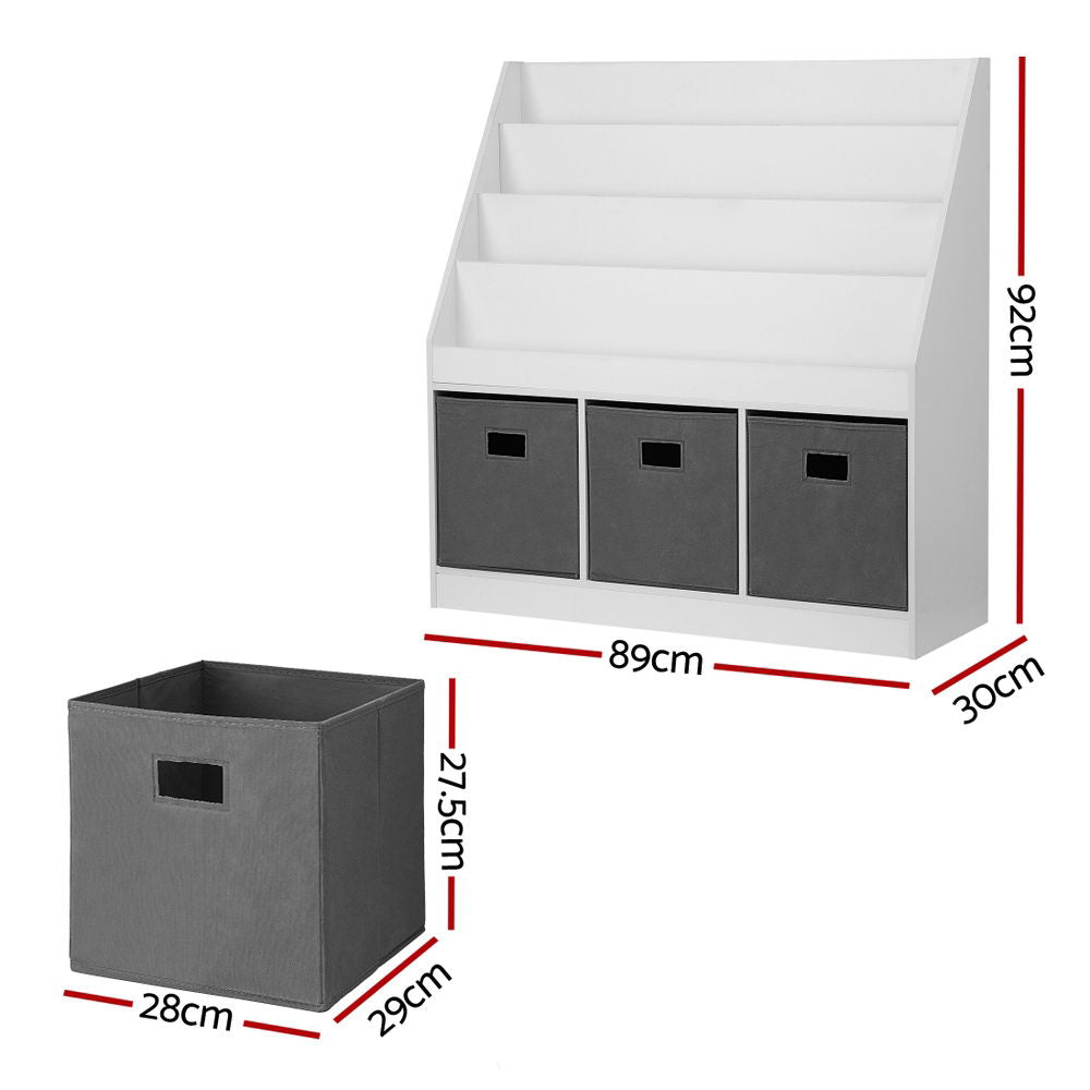 Keezi Kids' Book Display & Toy Box — 4 Tiers — product image 2
