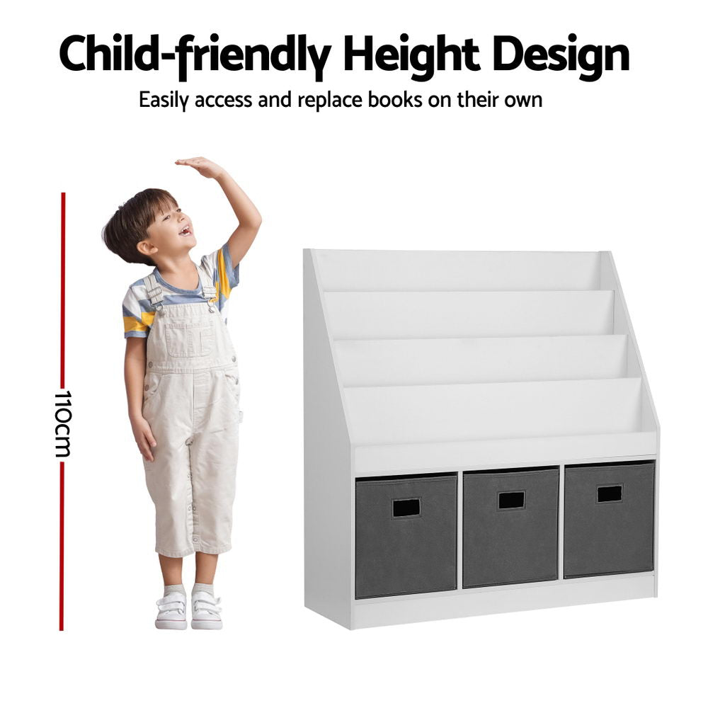 Keezi Kids' Book Display & Toy Box — 4 Tiers — product image 4