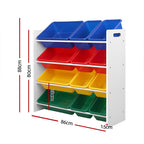 Keezi Kids' Bookshelf & Toy Organiser — 12 Bins — product image 4