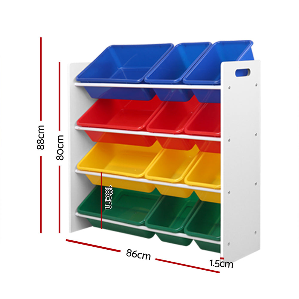 Keezi Kids' Bookshelf & Toy Organiser — 12 Bins — product image 4