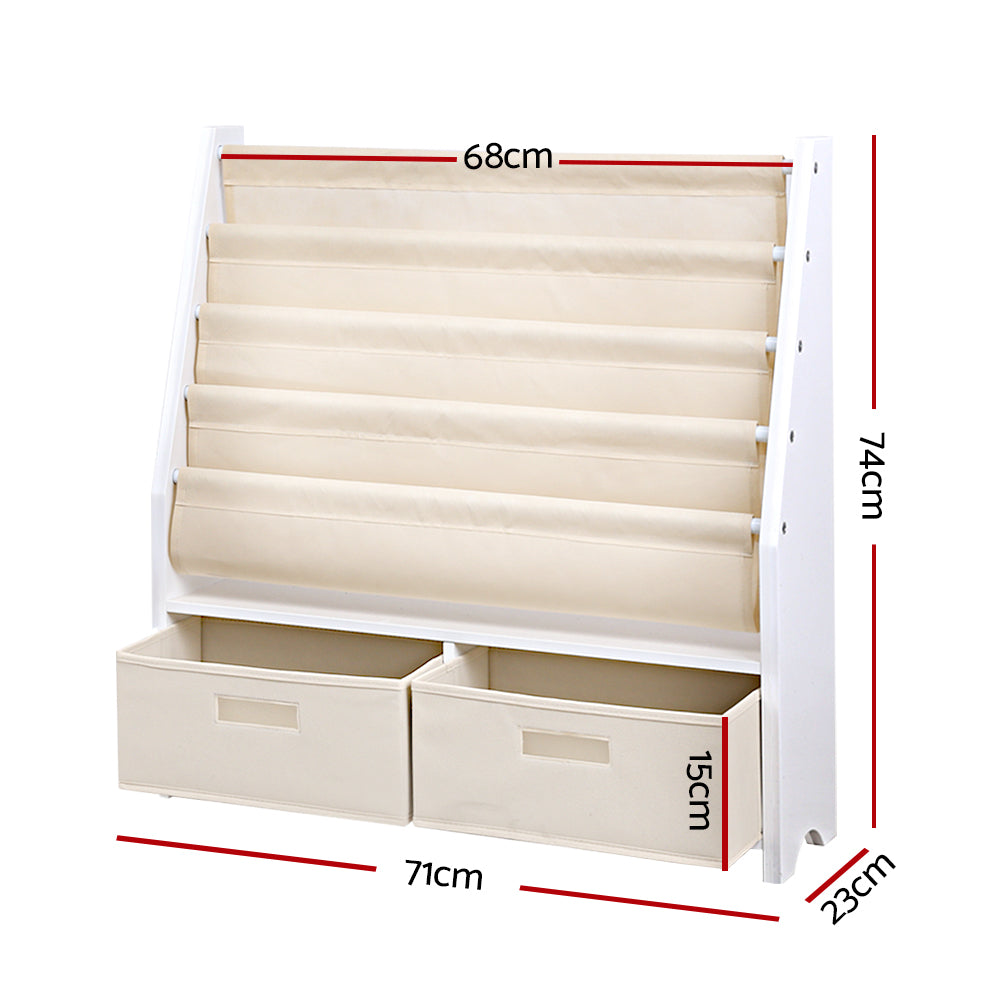 Keezi Kids' Book Display with Drawer — 4 Tiers — product image 4