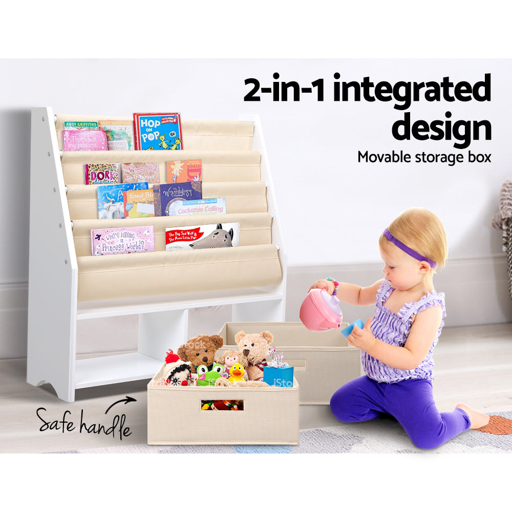 Keezi Kids' Book Display with Drawer — 4 Tiers — product image 7