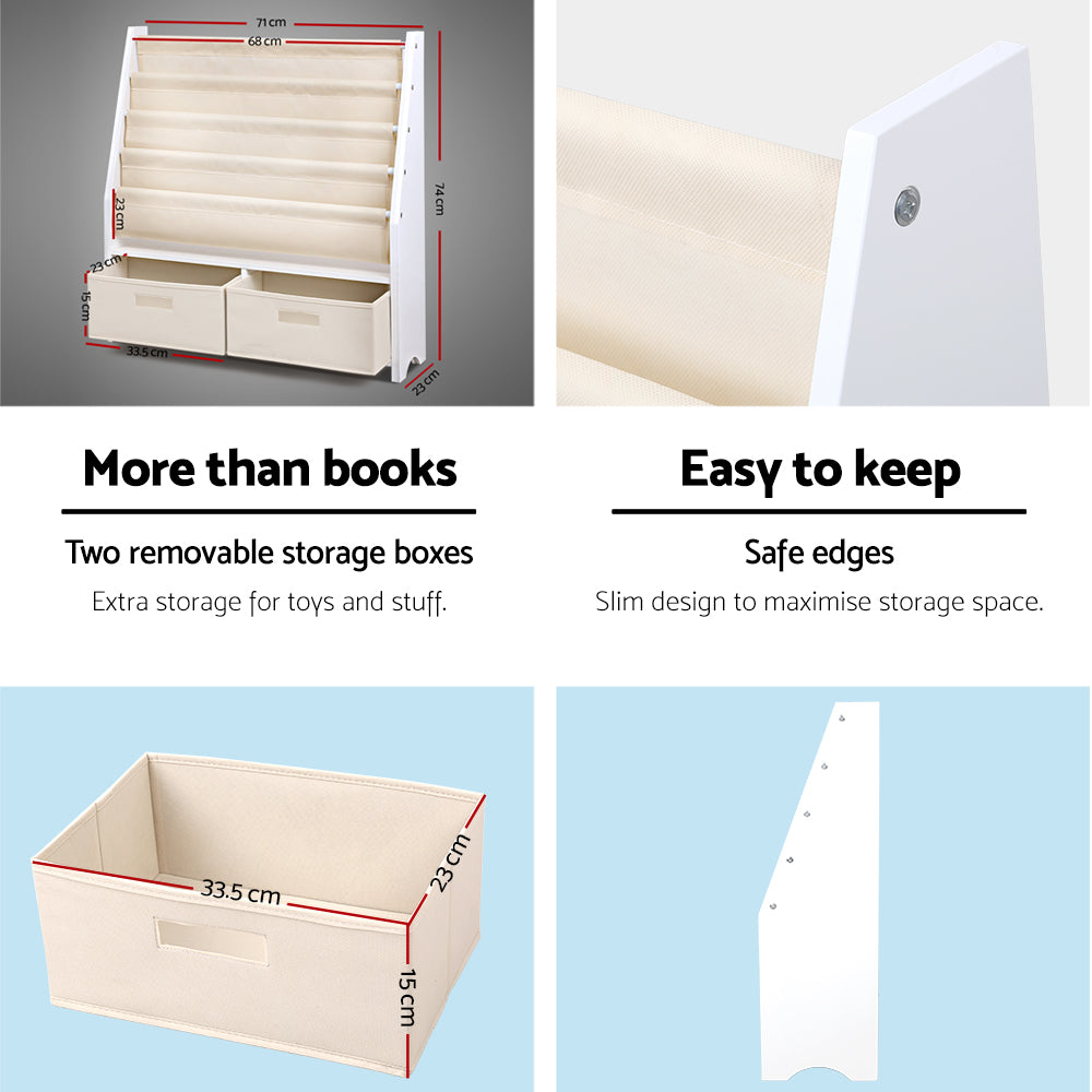 Keezi Kids' Book Display with Drawer — 4 Tiers — product image 8
