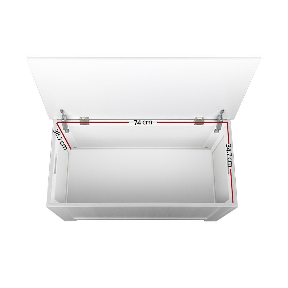 Keezi Kids' Toy Storage Chest — White — product image 3