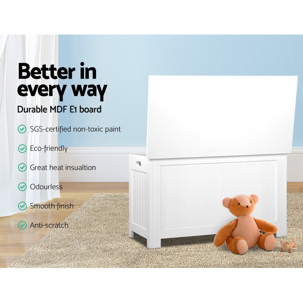 Keezi Kids' Toy Storage Chest — White — product image 7