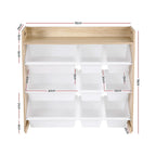 Keezi Wooden Bookshelf & Toy Organiser — 9 Bins — product image 2
