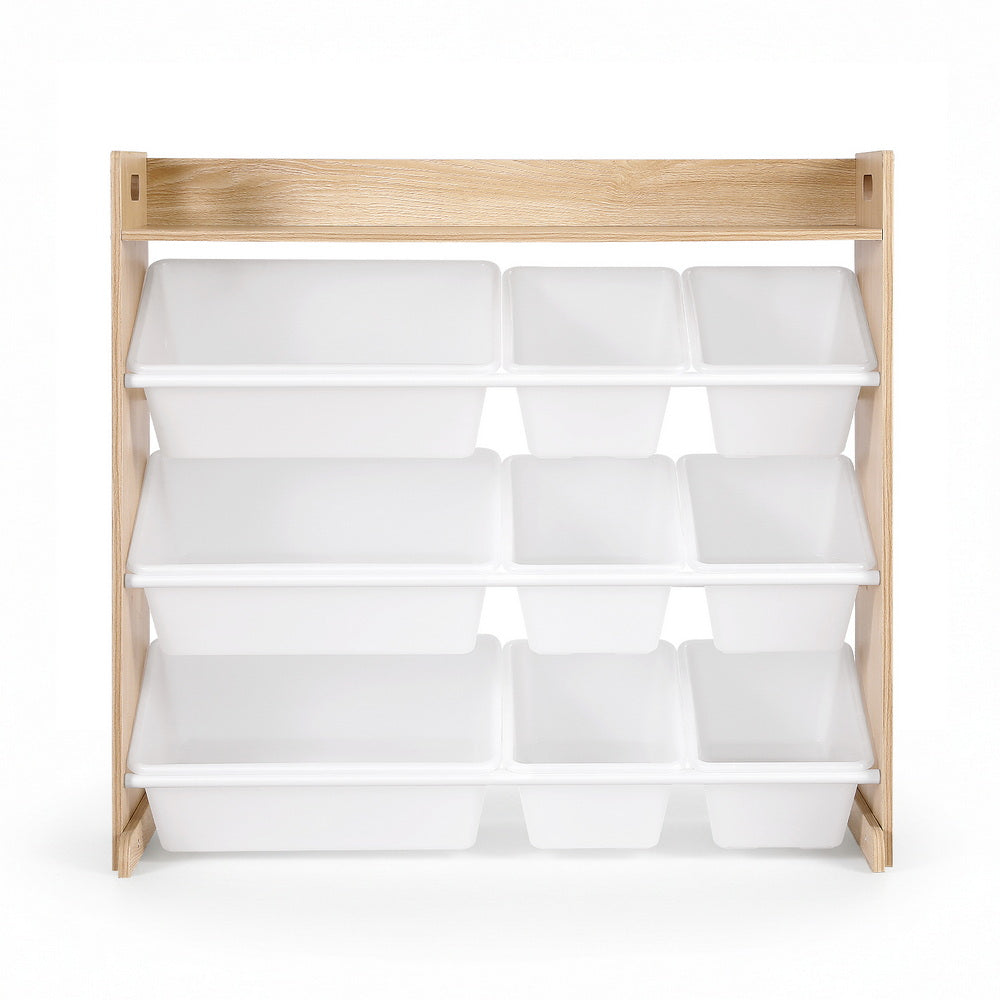 Keezi Wooden Bookshelf & Toy Organiser — 9 Bins — product image 3