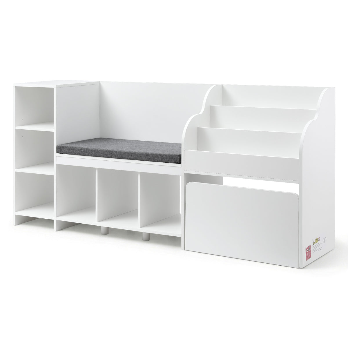 Keezi Kids' Storage Unit & Bench — White, 170 cm — product image 1
