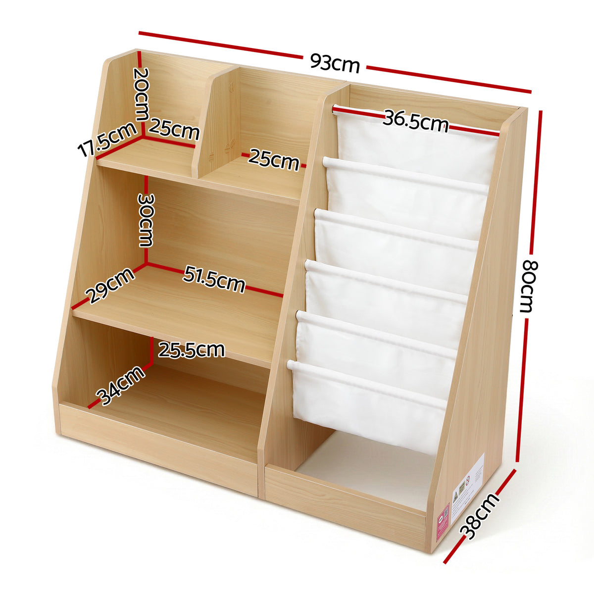 Keezi Wooden Kids' Display Bookshelf — product image 3