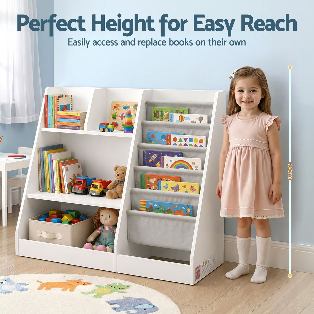 Keezi Wooden Kids' Bookshelf & Toy Storage Rack — product image 5