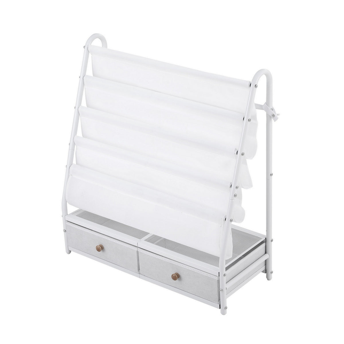 Keezi Metal Kids' Bookshelf & Toy Storage — White — product image 4