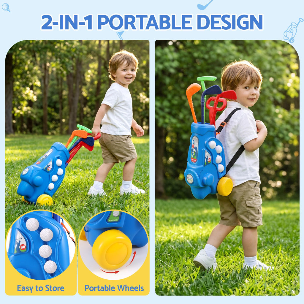Keezi Kids' Golf Set with Pull Cart — Ages 2–6 — product image 5