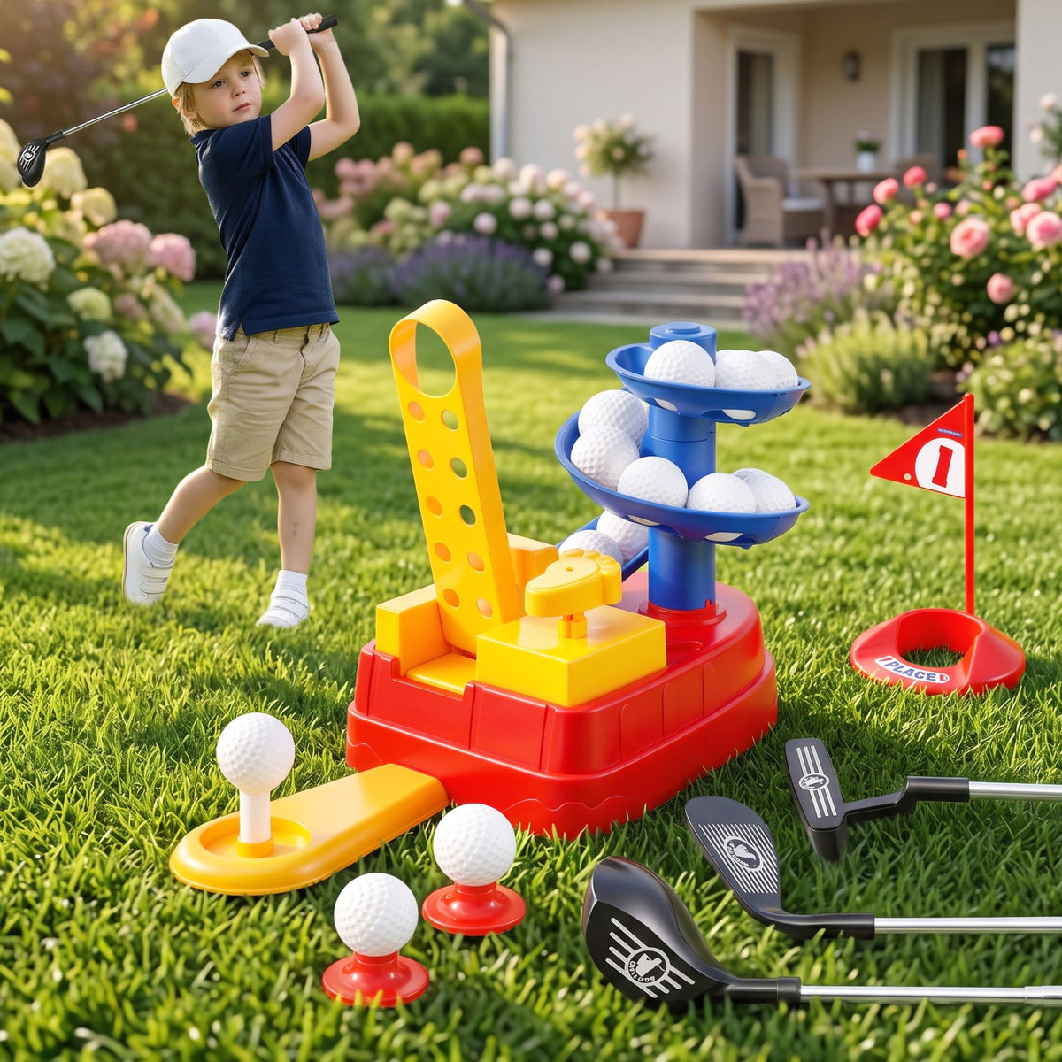 Keezi Kids Golf Toy Set with 20 Balls & 3 Adjustable Clubs — product image 1