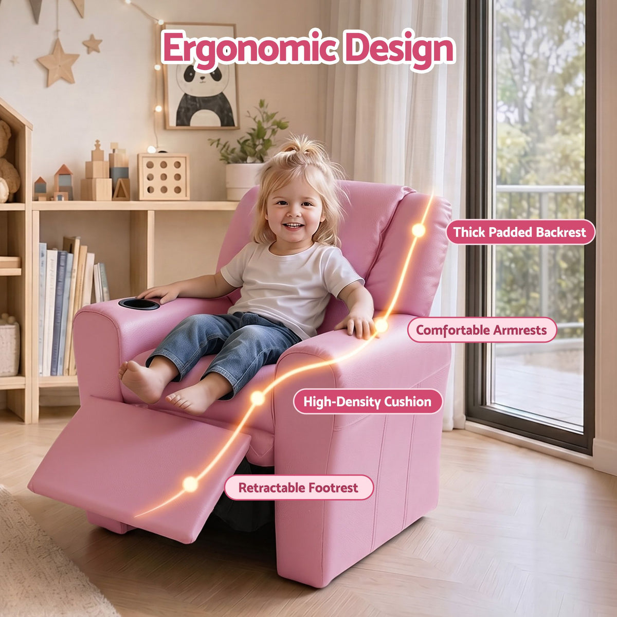 Keezi Kids' PU Leather Recliner — product image 5