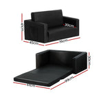 Keezi Kids' 2-Seater Flip-Out Sofa — Black PU Leather — product image 3