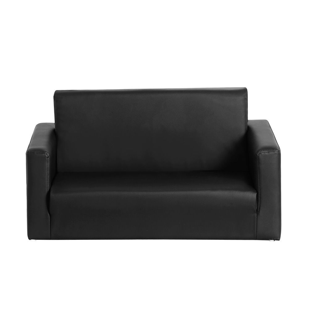 Keezi Kids' 2-Seater Flip-Out Sofa — Black PU Leather — product image 4