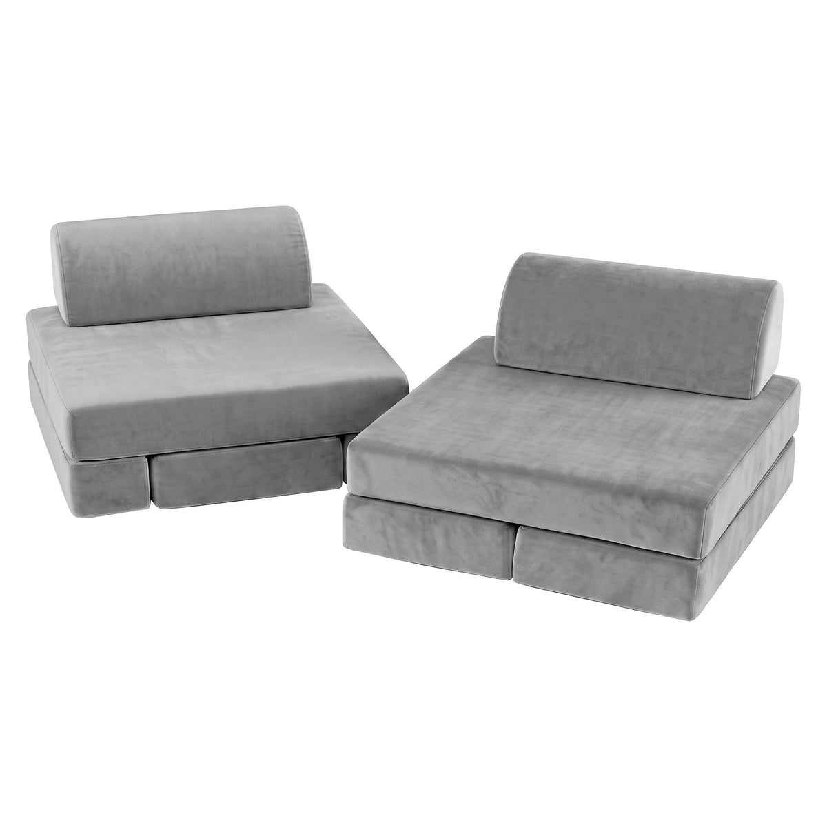 Keezi Modular Play Sofa — Grey, 12 Pieces — product image 3