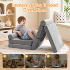 Keezi Modular Play Sofa — Grey, 12 Pieces — product image 4