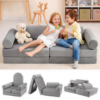 Keezi Modular Play Sofa — Grey, 12 Pieces — product image 9