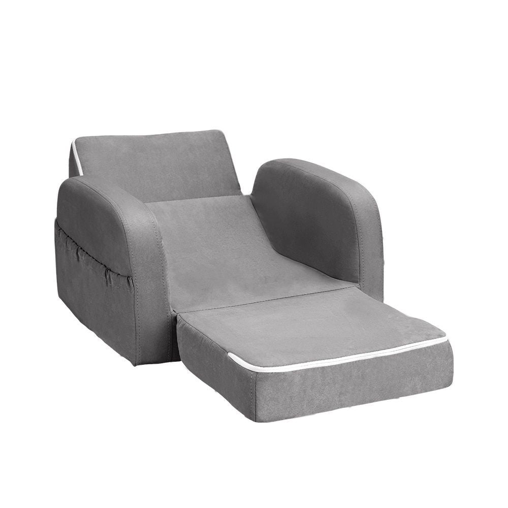 Keezi Kids' Flip-Out Sofa — Grey — product image 4