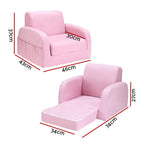 Keezi Kids' Flip-Out Sofa — Pink — product image 3