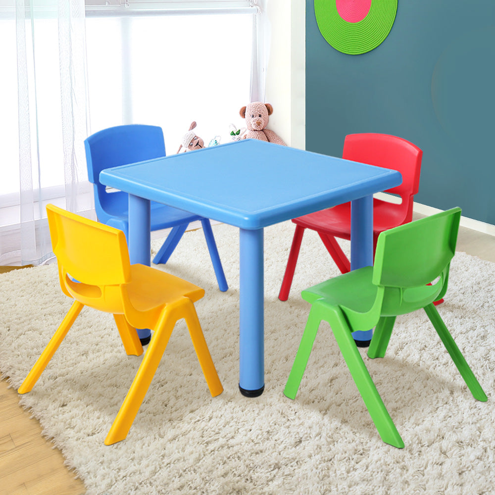 Keezi Plastic Kids' Table & 4 Chairs — 5-Piece Set — product image 1