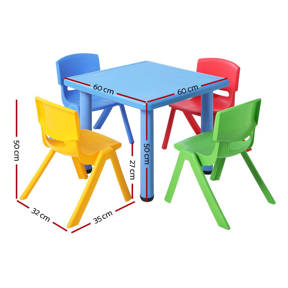 Keezi Plastic Kids' Table & 4 Chairs — 5-Piece Set — product image 2