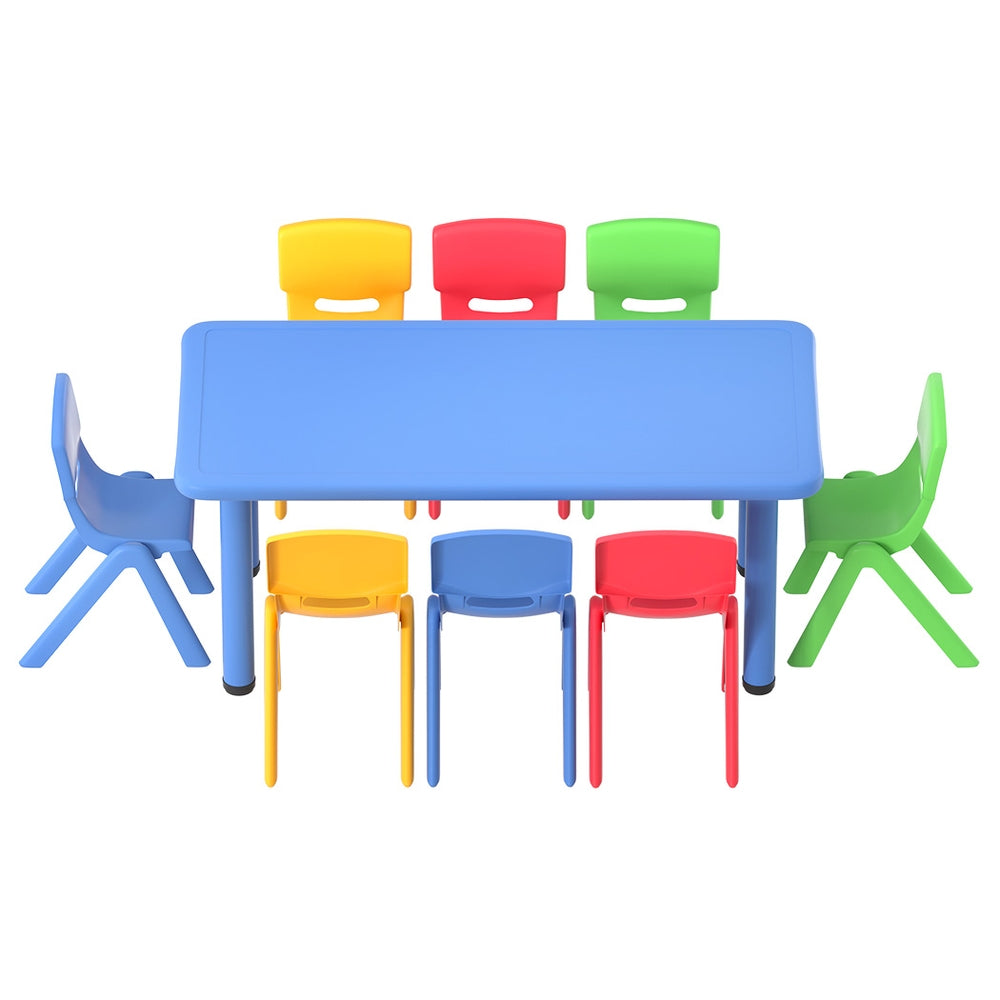 Keezi Plastic Kids' Table & 8 Chairs — 9-Piece Set — product image 3